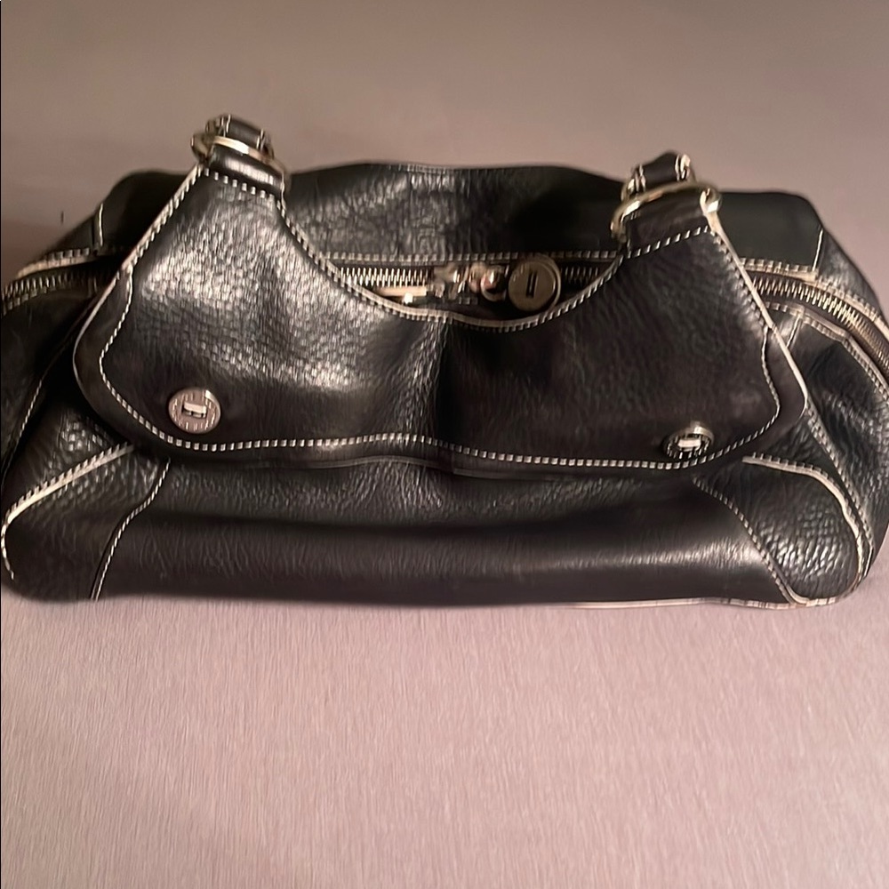 Vintage Cole Haan Elegant Black Leather Handbag